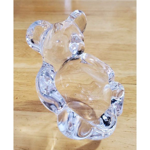 Vintage Crystal Bear Candy Dish Bowl Figurine 5" - Picture 3 of 3